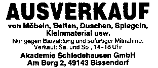 Ausverkauf